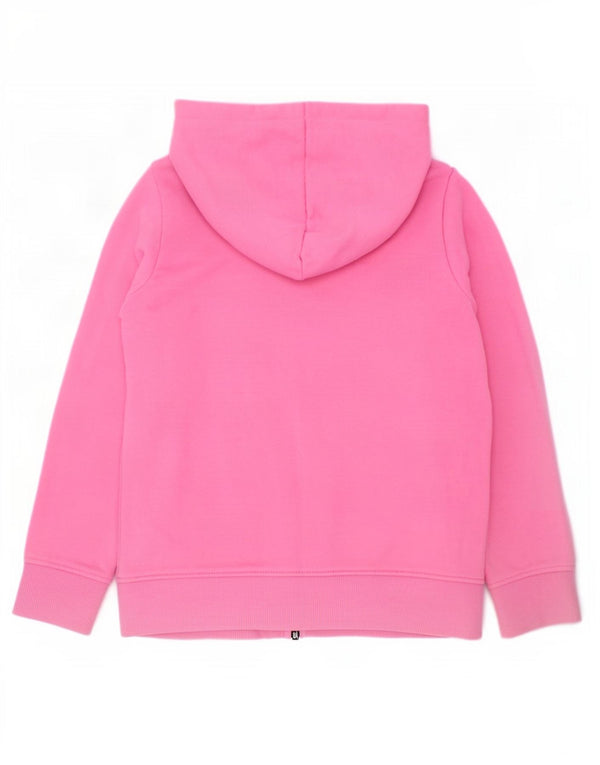 Joules Suéter feminino com capuz e zíper 5-6 anos algodão rosa