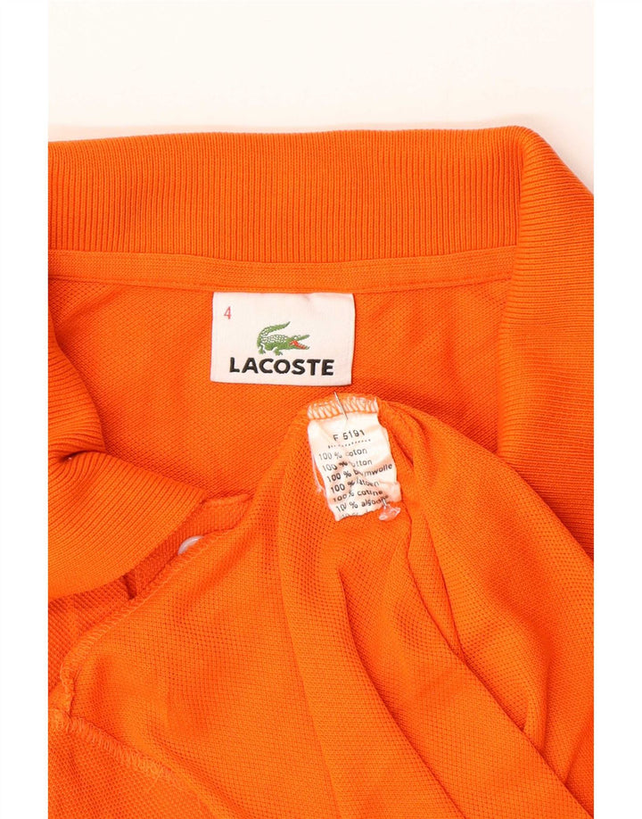 Camisa polo masculina Lacoste tamanho 4 médio algodão laranja