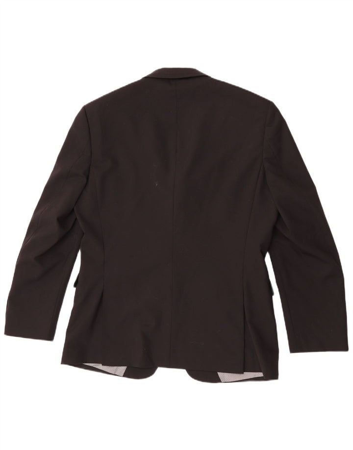 Jaqueta Blazer Masculina Pierre Cardin 2 Botões Slim Reino Unido 38 Lã Preta Média