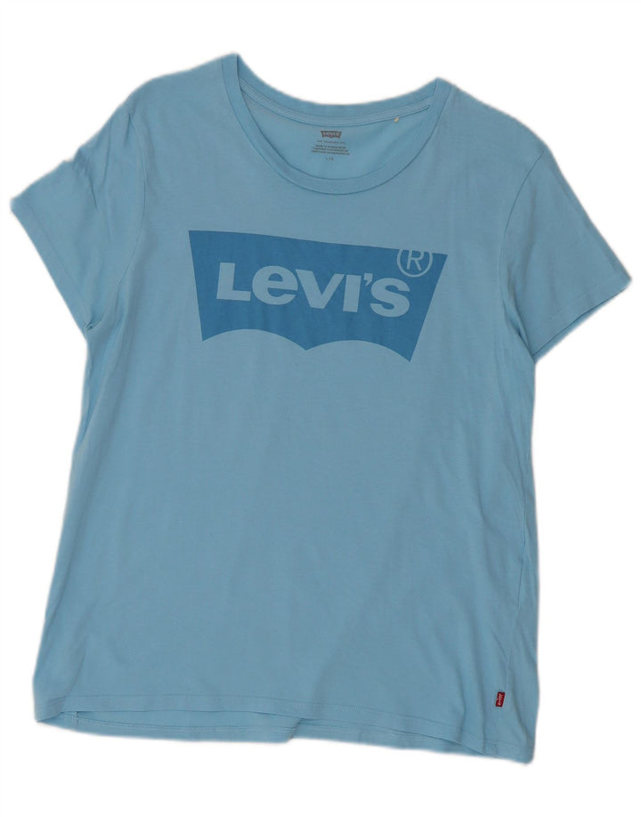 Camiseta feminina gráfica LEVI'S UK 14 grande azul
