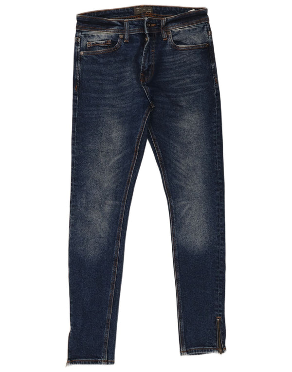 Zara Mens Skinny Jeans EU 38 Pequeno W30 L29 Azul Algodão