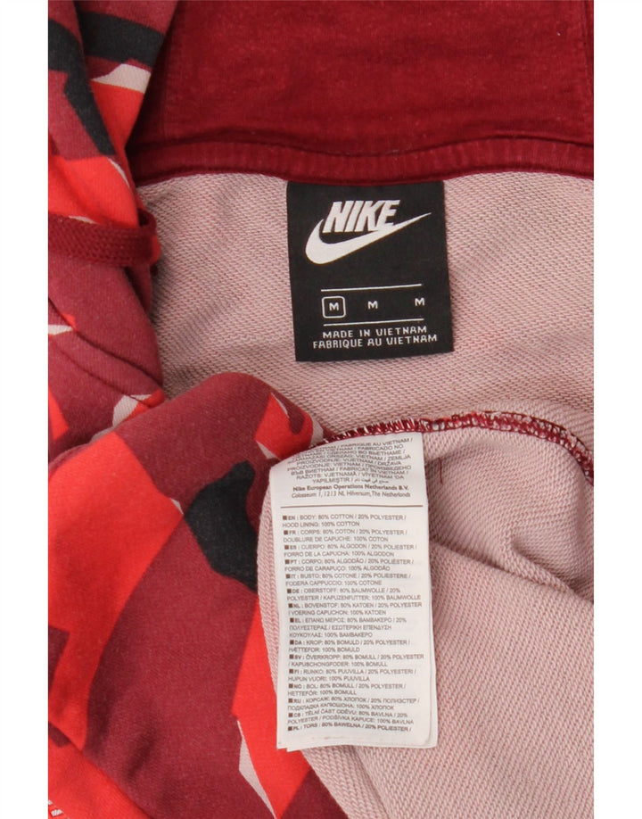 NIKE Masculino Eintracht Frankfurt Zip Hoodie Suéter Médio Borgonha