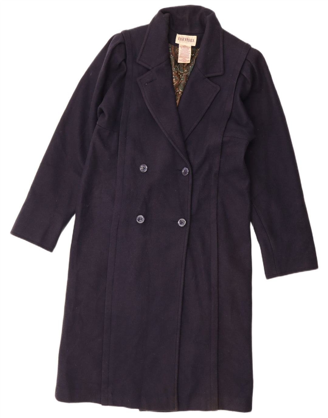 Casaco feminino Worthington Essentials com peito duplo EUA 10 grande azul marinho
