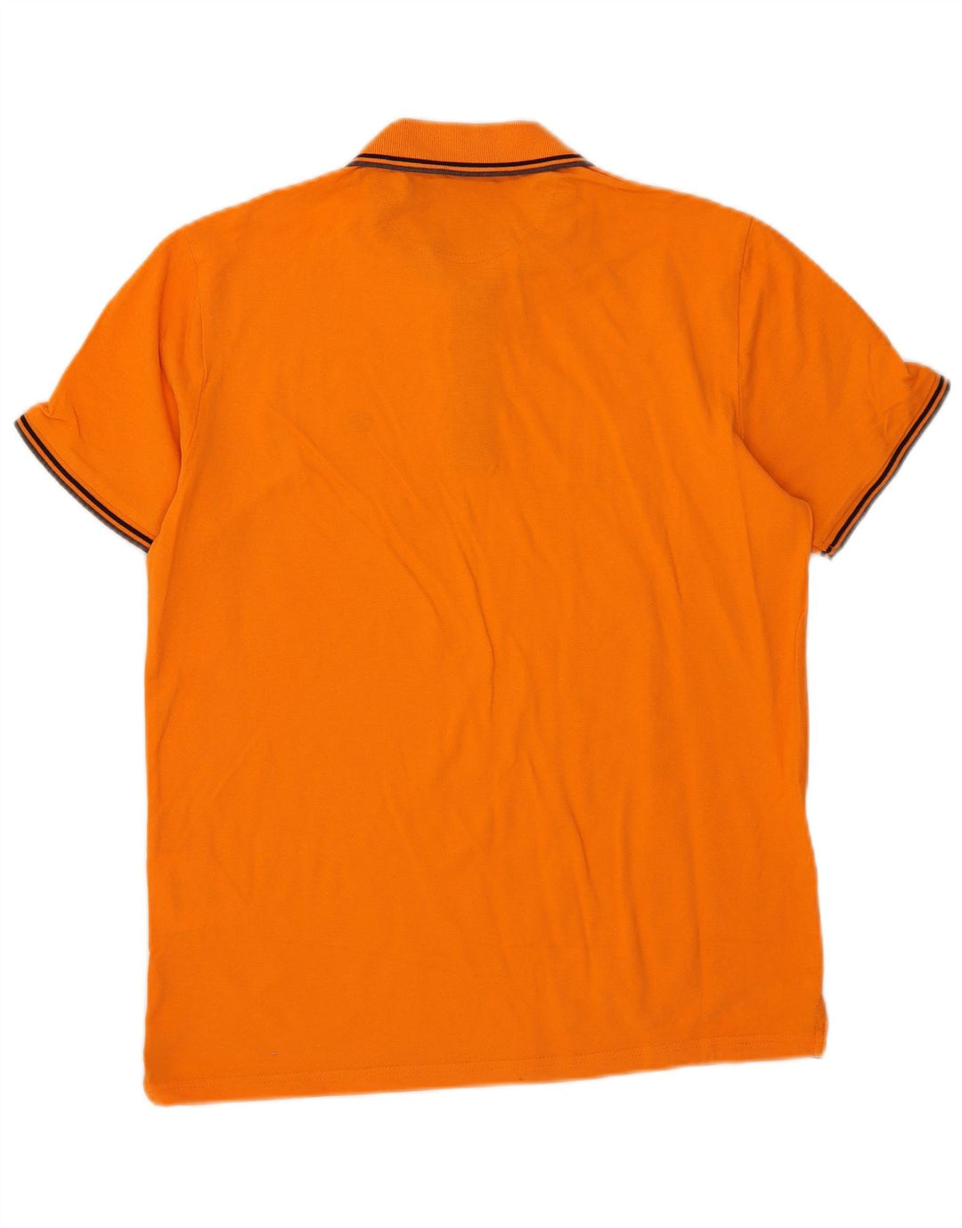 Camisa polo masculina Champion médio laranja listrado algodão