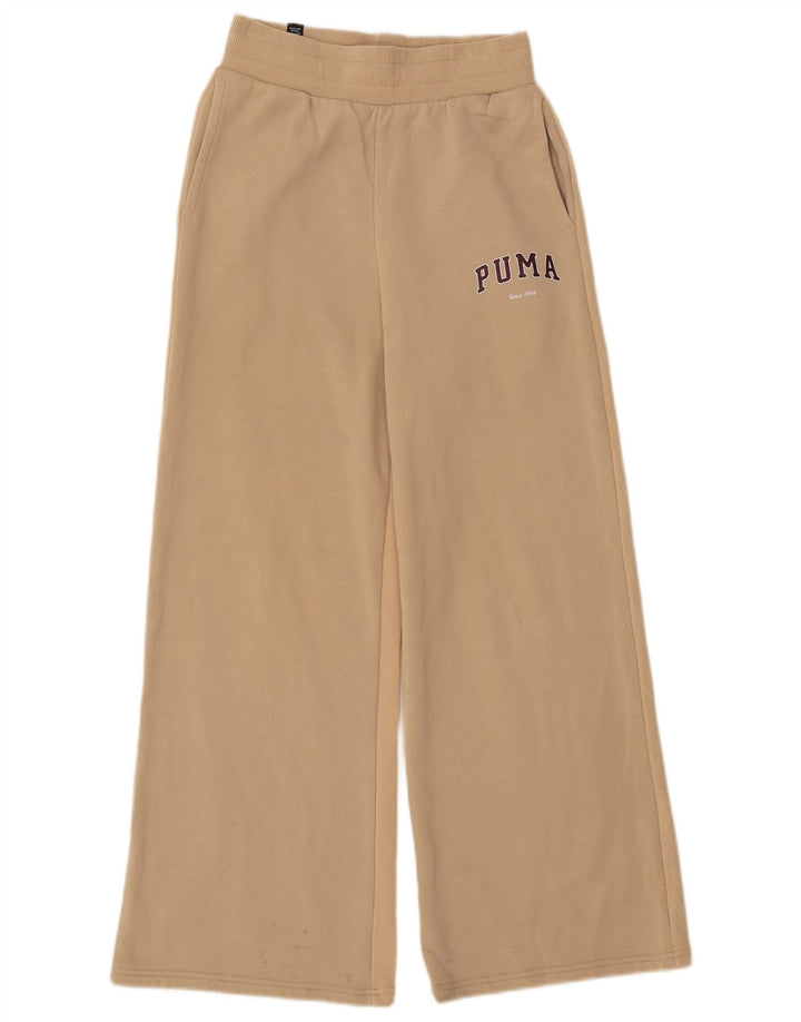 Calça de treino feminina PUMA UK 6 XS algodão bege