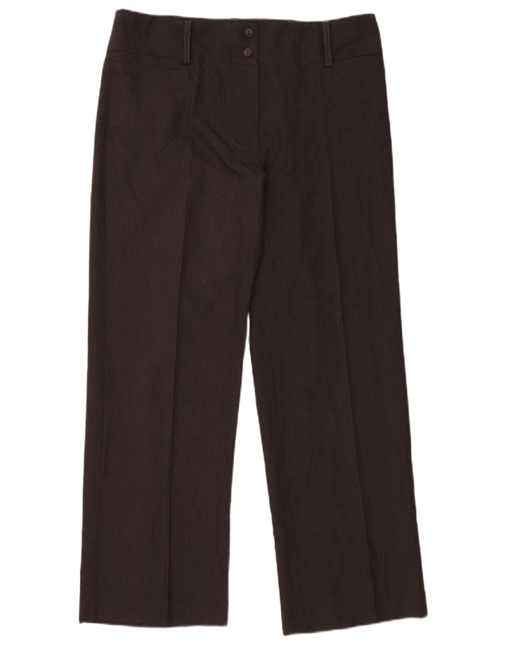 Calça feminina casual reta Essential US 12 grande W32 L28 cinza