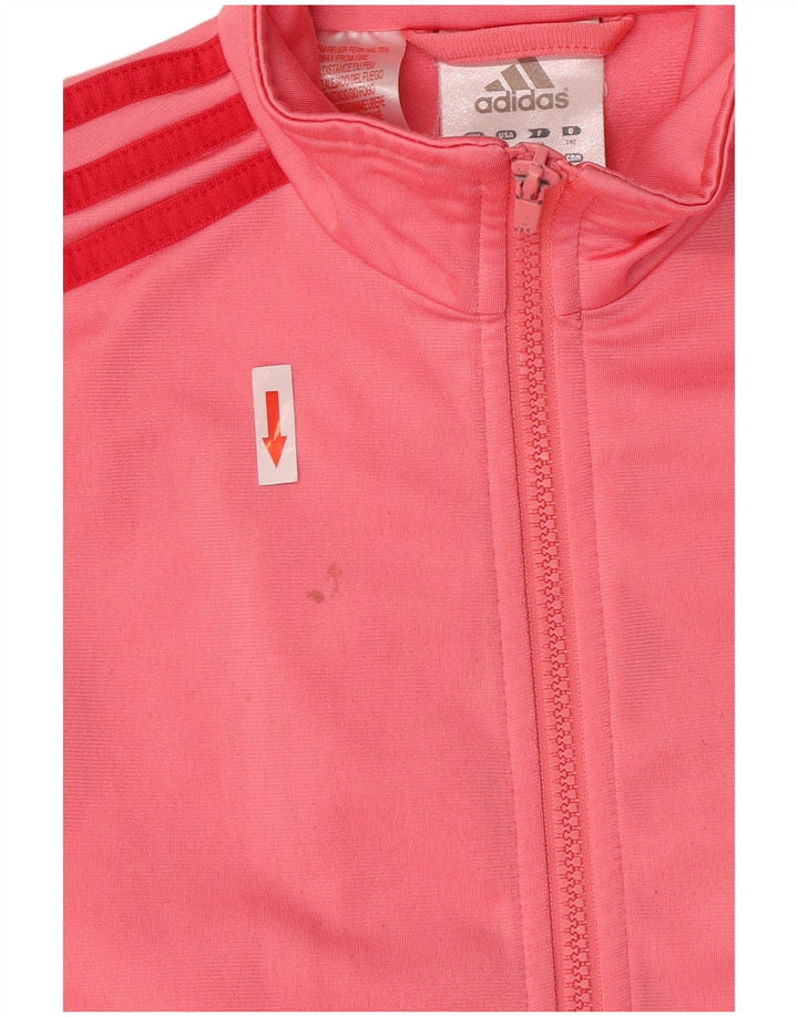 Jaqueta Adidas Meninas Treino Top 9-10 Anos Poliéster Rosa