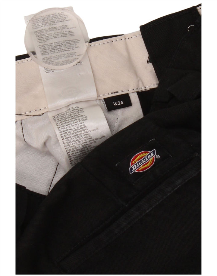 Calça Chino feminina Dickies com perna larga W24 L30 poliéster preto