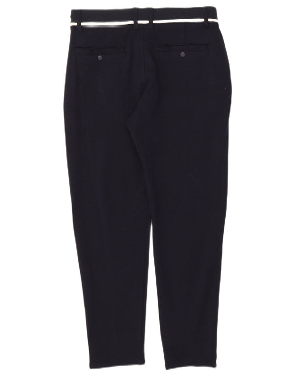Zara Boys Slim Chino Calças 13-14 Anos W28 L25 Azul Marinho Algodão