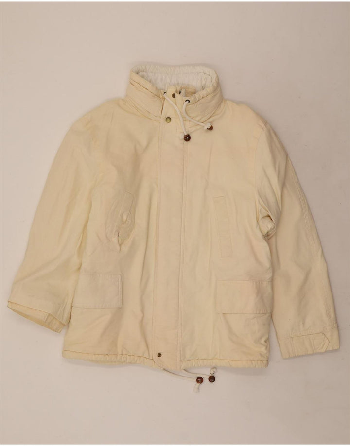 Jaqueta utilitária masculina com capuz Ocean Star IT 54 2XL algodão branco