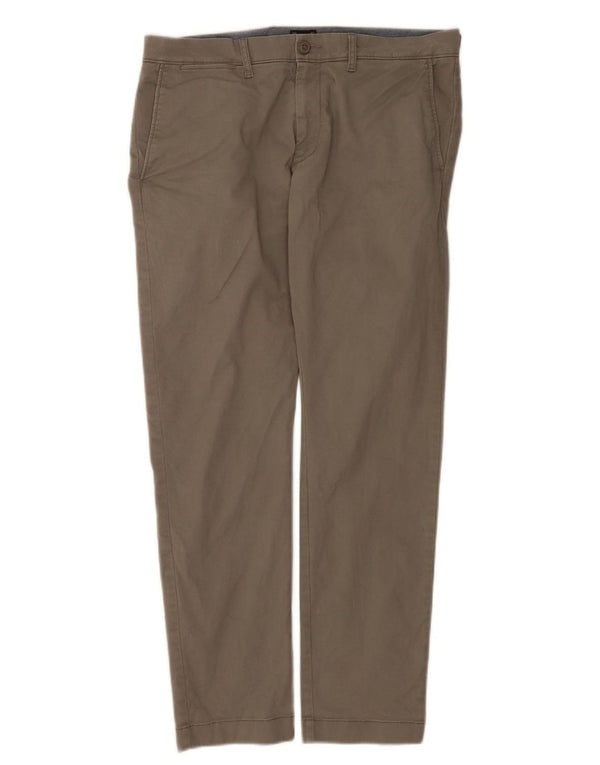 J. Crew Calça Chino Masculina Slim Fit W32 L30 Algodão Cinza