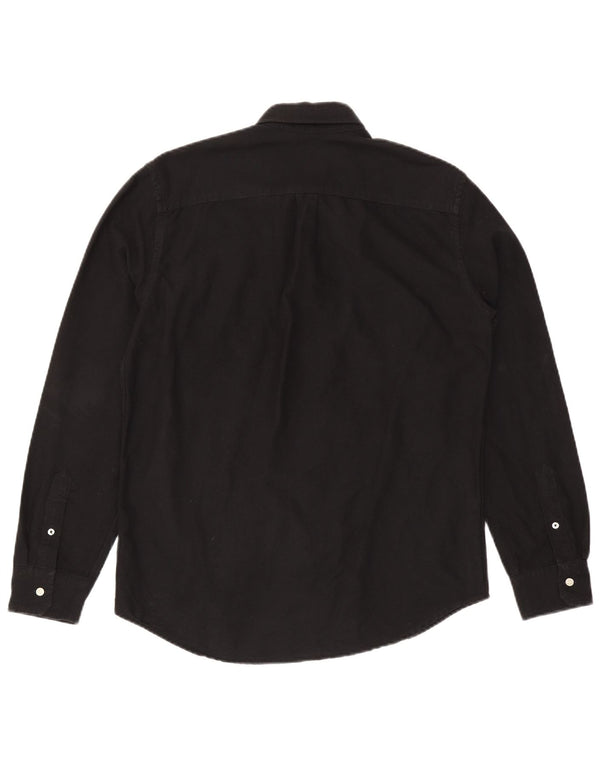 Camisa masculina American Eagle Classic Fit de algodão preto médio