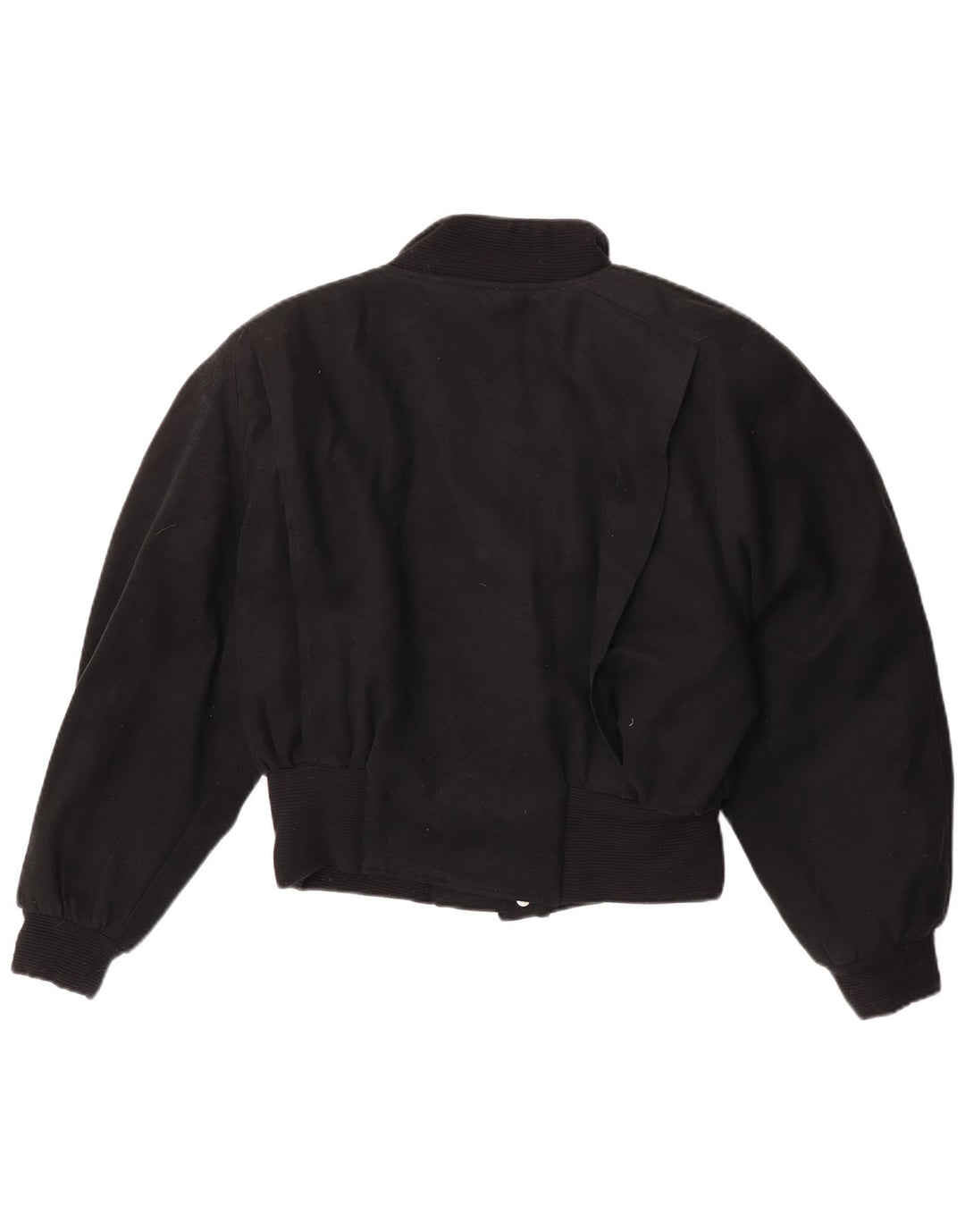Jaqueta bomber feminina vintage IT 44 poliéster preto médio