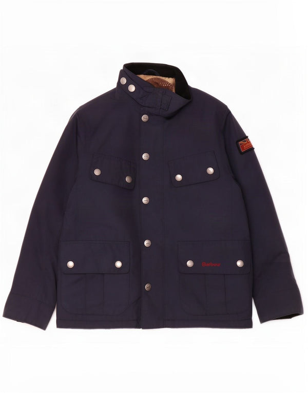 Jaqueta Barbour Boys Racer 6-7 Anos Pequeno Poliéster Azul Marinho