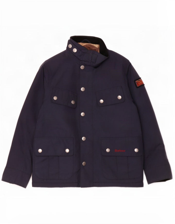 Jaqueta Barbour Boys Racer 6-7 Anos Pequeno Poliéster Azul Marinho