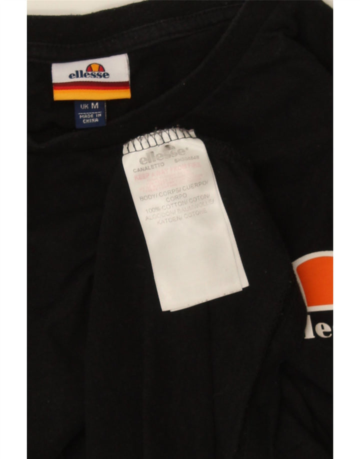 Camiseta masculina Ellesse Top médio algodão preto