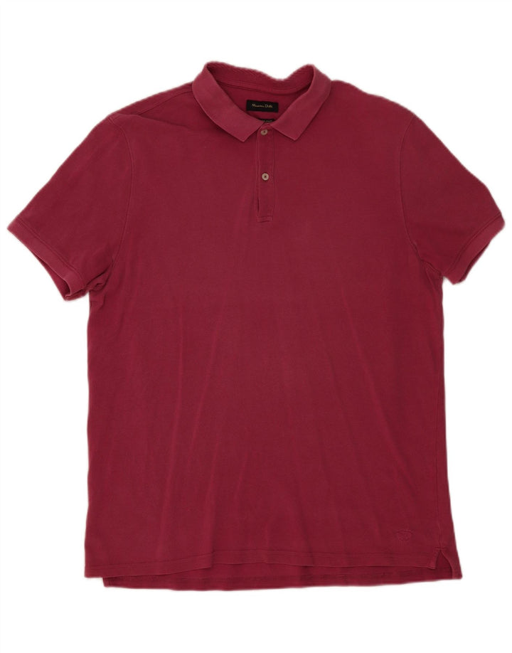 Camisa polo masculina Massimo Dutti rosa médio