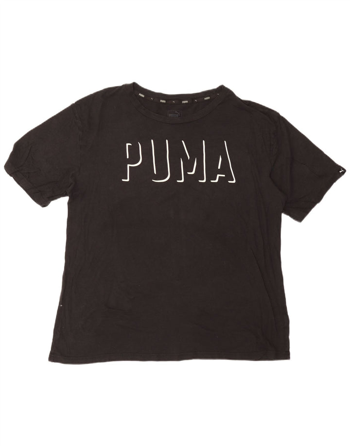 Camiseta feminina PUMA com estampa oversized UK 16 grande preta