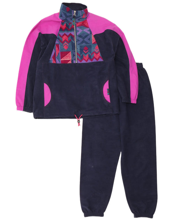 Terinda Mens Relaxed Fit Full Tracksuit Médio Azul Marinho Colourblock Sports