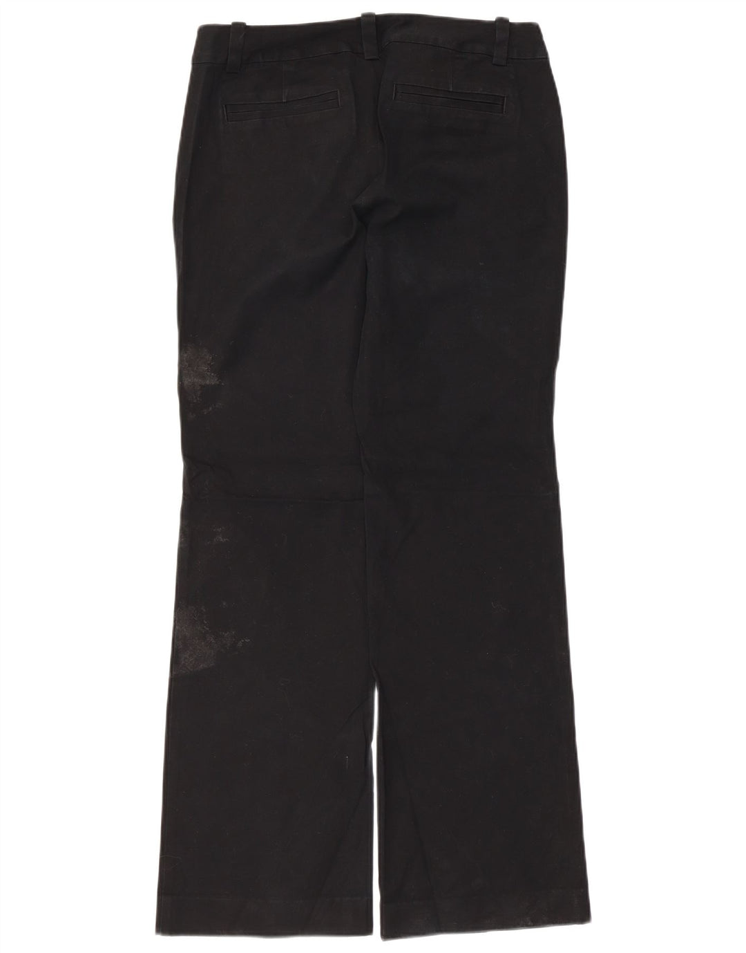 Calça feminina casual Eddie Bauer reta US 6 médio W34 L30 preta