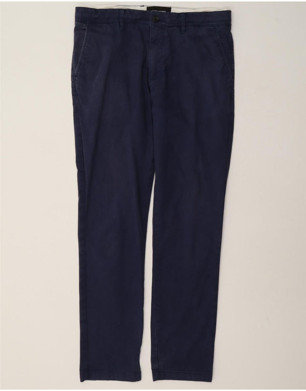 Lyle & Scott Calça Chino Masculina Slim W34 L32 Algodão Azul Marinho