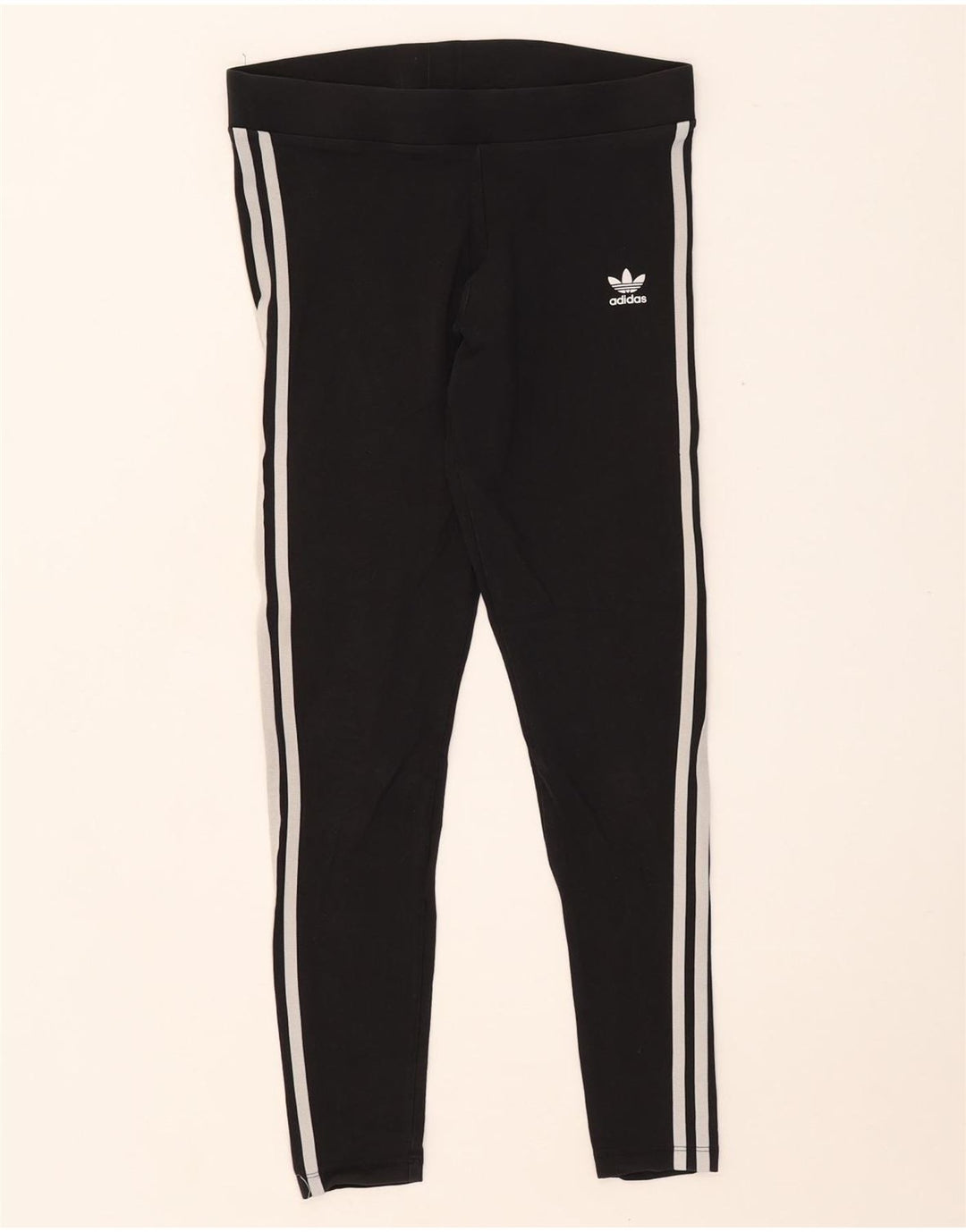 Leggings Adidas Femininas UK 12 Médio Algodão Preto