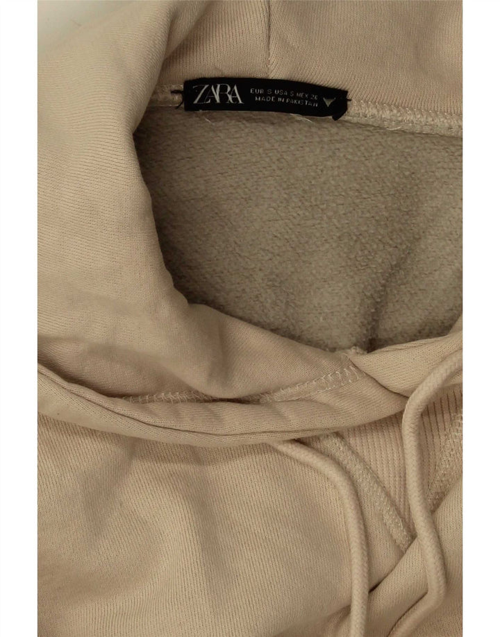 Zara Womens Oversized Hoodie Jumper Reino Unido 10 Pequeno Bege