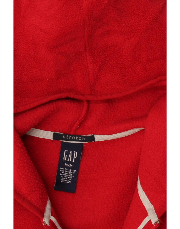 Jaqueta de lã com capuz stretch feminina Gap UK 14 poliéster vermelho médio