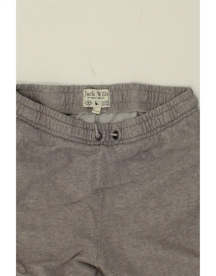 JACK WILLS Girls Tracksuit Trousers Joggers 12-13 Years Grey Cotton Vintage Jack Wills and Second-Hand Jack Wills from Messina Hembry 