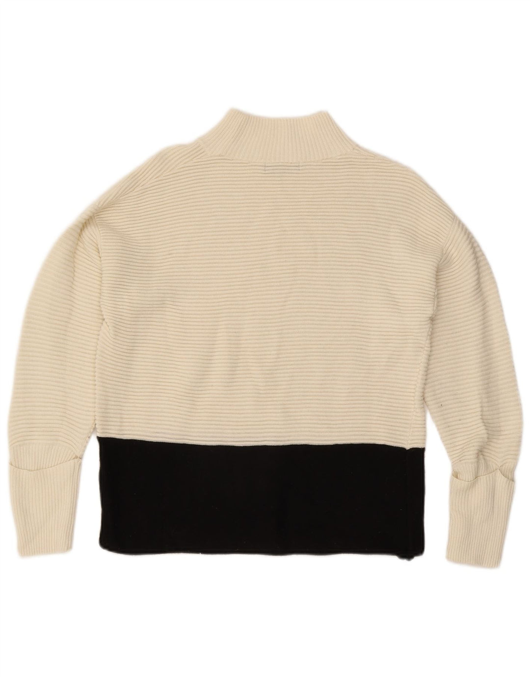 Suéter feminino Marks & Spencer com gola tartaruga Reino Unido 12 médio off white