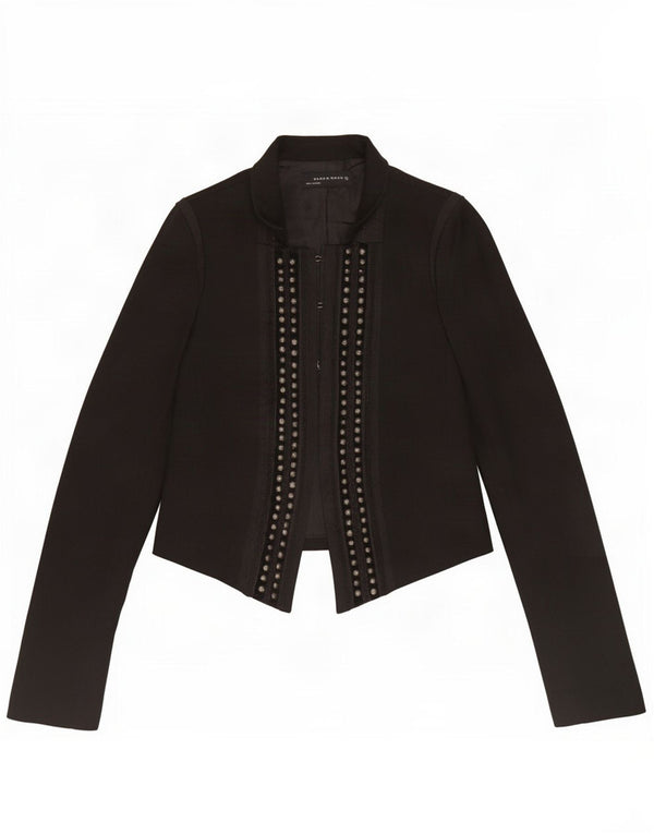 Jaqueta Blazer Feminina Zara Reino Unido 12 Lã Preta Média