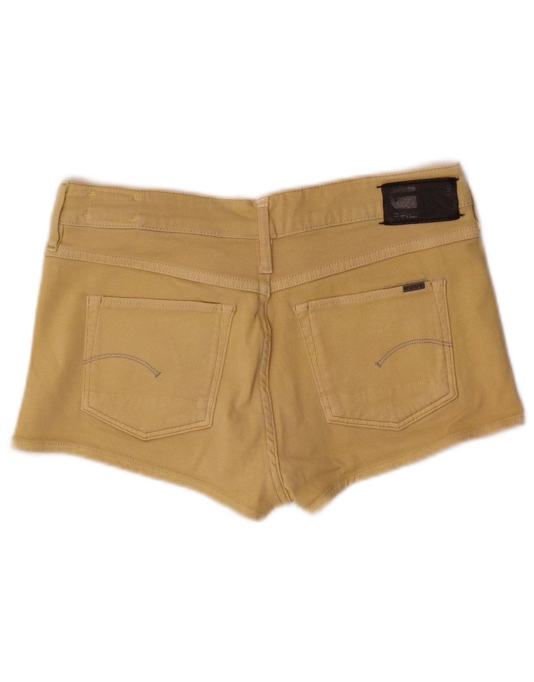 Calça jeans feminina G-Star 3301 W26 pequeno algodão amarelo