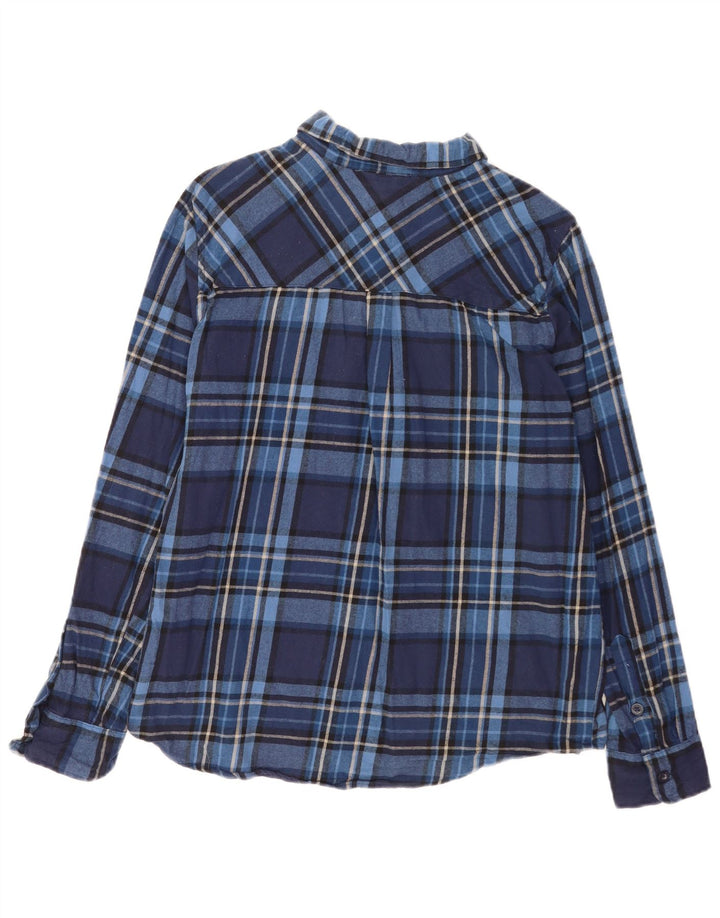 Camisa masculina de flanela Mountain Warehouse XL azul xadrez de algodão