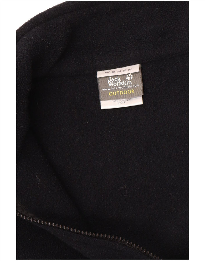 Jaqueta feminina de lã Jack Wolfskin UK 18/20 XL poliéster preto