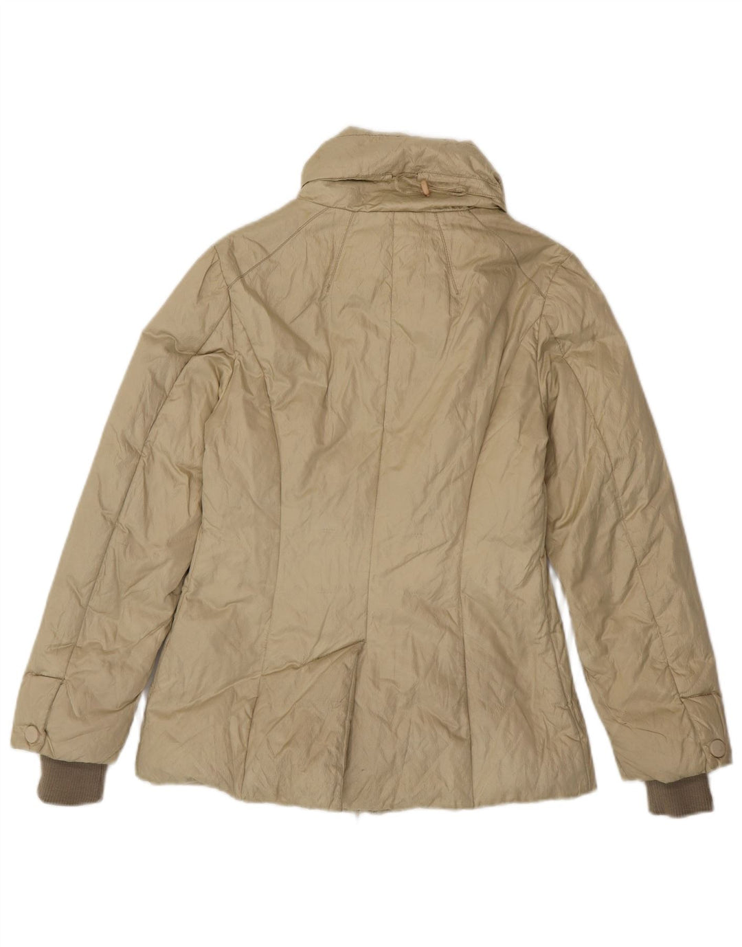 Jaqueta acolchoada feminina Max & Co. UK 8 poliéster bege pequeno