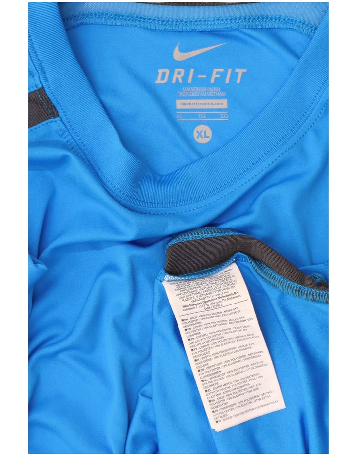 Camiseta Nike Masculina Dri Fit Top XL Azul Poliéster