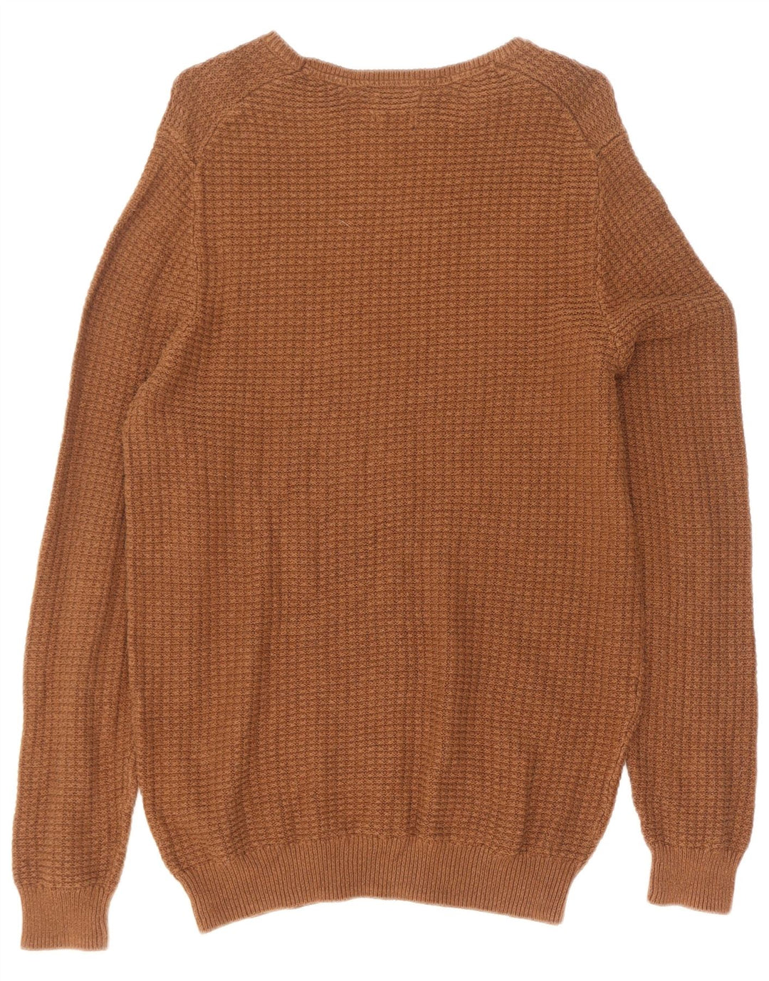Suéter masculino Massimo Dutti com gola redonda XL algodão marrom