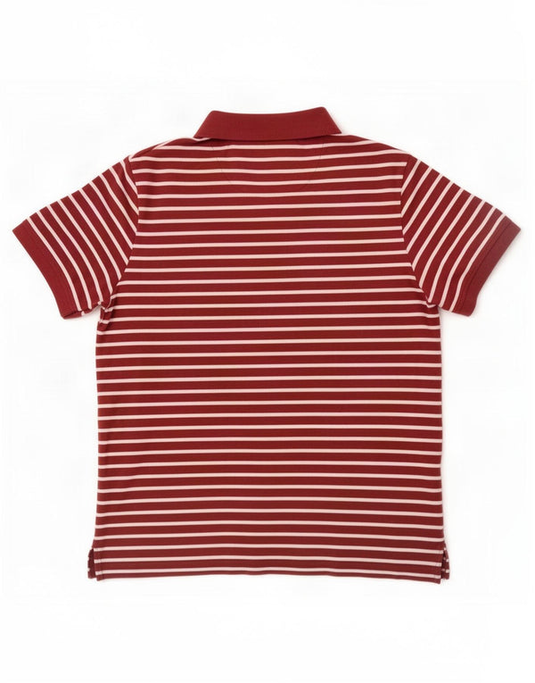Camisa polo masculina Lyle & Scott 2XL algodão listrado marrom