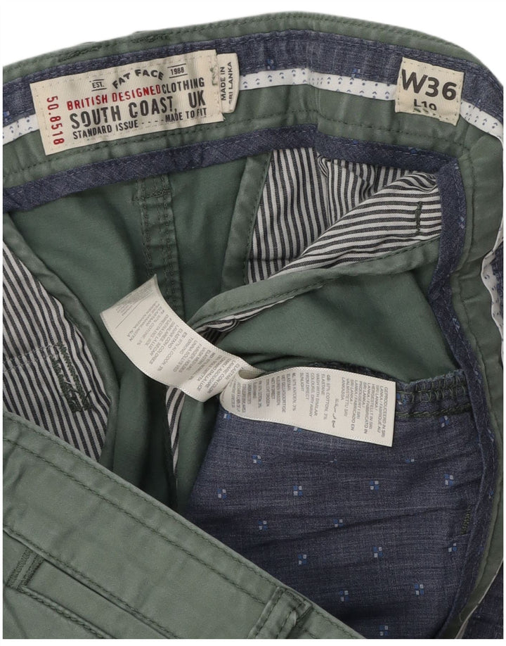 Fat Face Mens Chino Shorts W36 Grande Algodão Verde