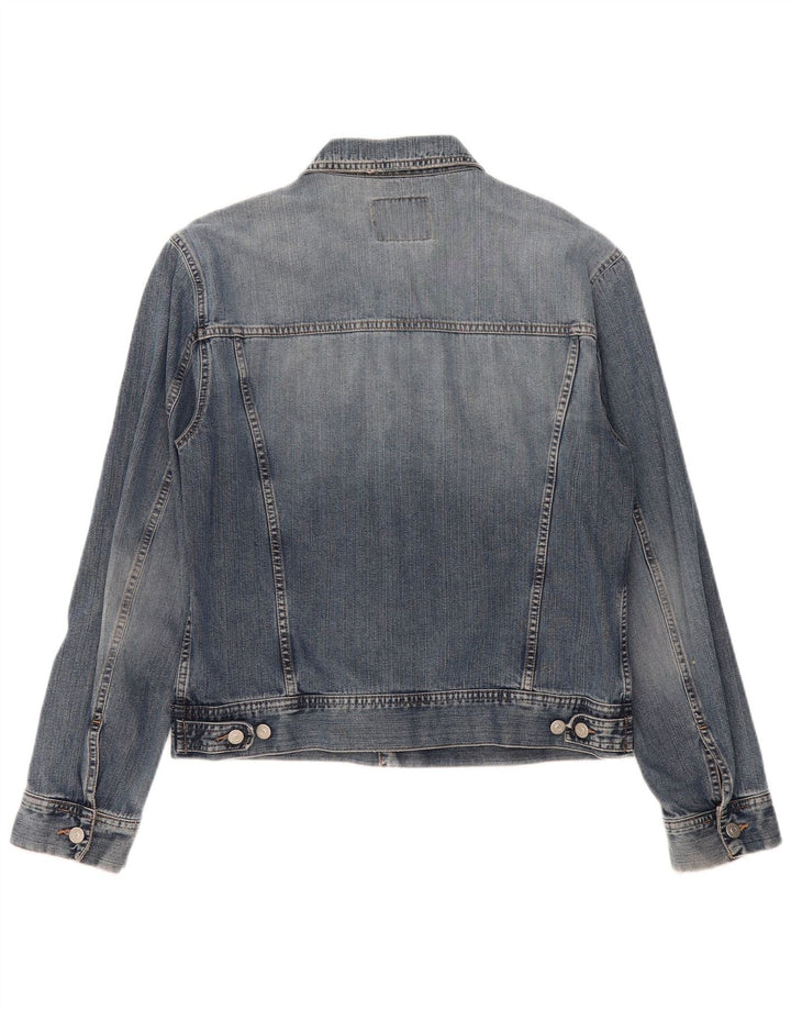 Jaqueta jeans masculina Sisley UK 36 pequena azul