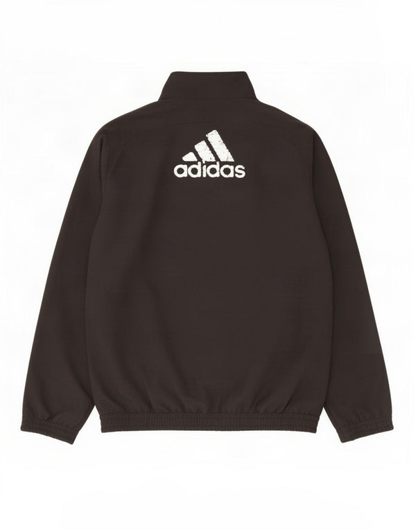 Casaco de treino gráfico Adidas Boys 11-12 anos preto poliéster