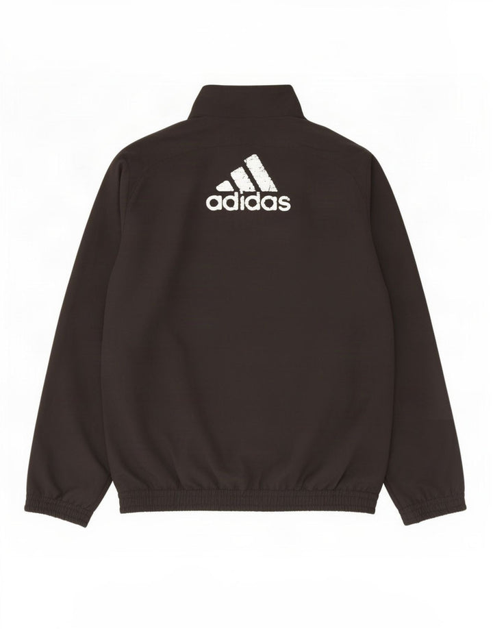 Casaco de treino gráfico Adidas Boys 11-12 anos preto poliéster