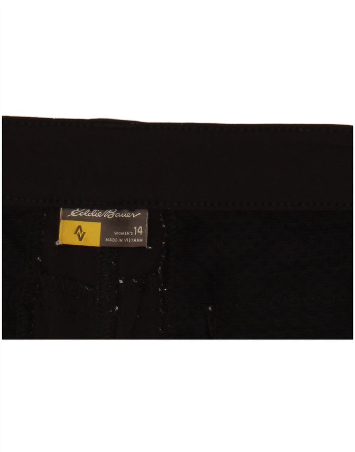 Shorts casuais femininos Eddie Bauer EUA 14 XL W36 preto