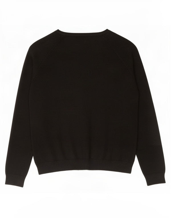 Suéter cardigã feminino Zara UK 18 XL algodão preto