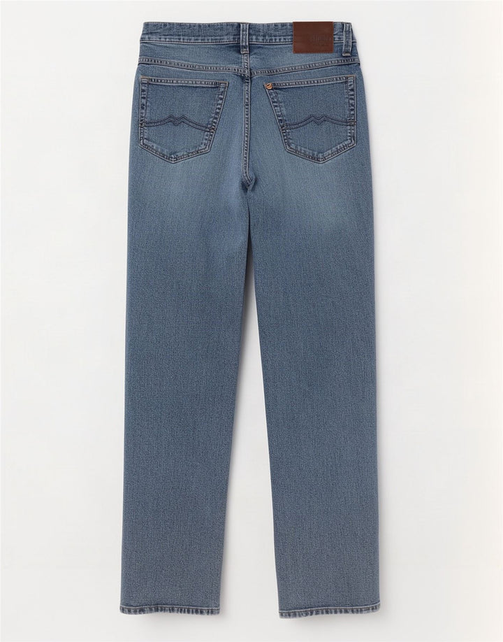 Mustang Mens Tramper Straight Jeans W33 L32 Azul Algodão