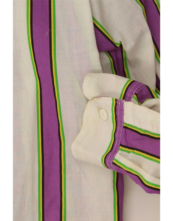 Camisa masculina POP 84 listrada branca média