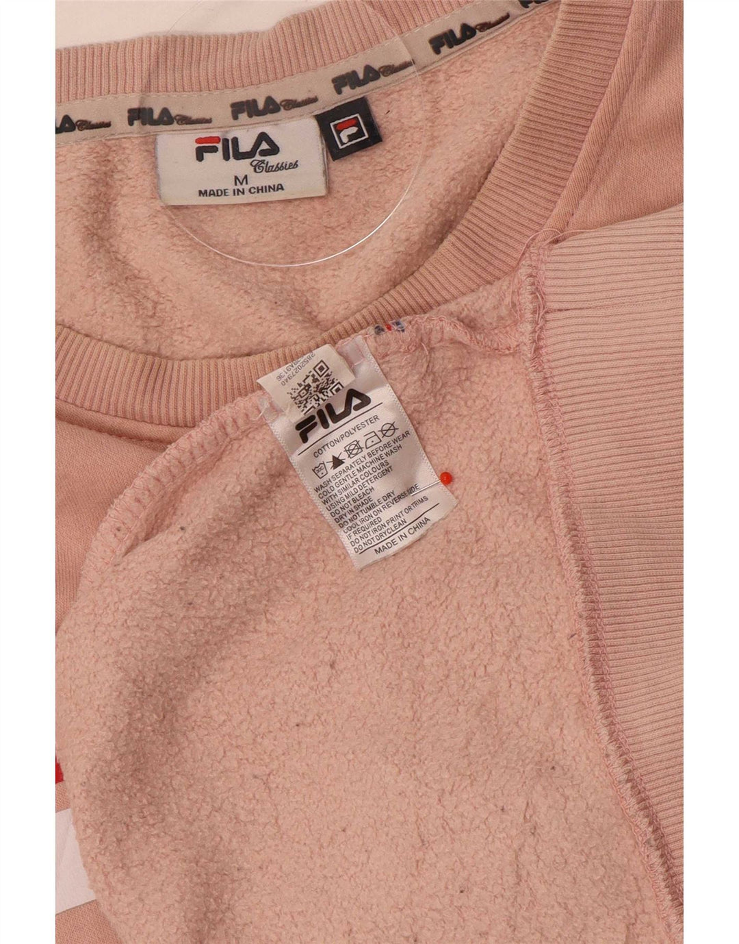 Fila Mens Graphic Moletom Jumper Médio Algodão Rosa