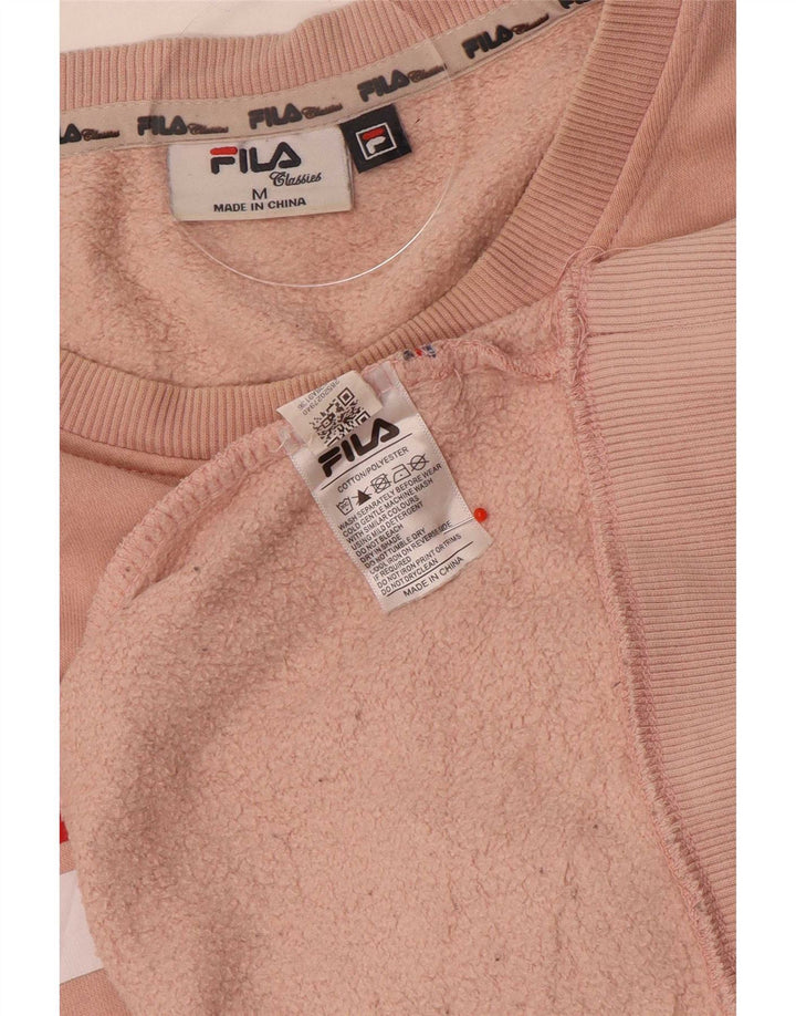Fila Mens Graphic Moletom Jumper Médio Algodão Rosa