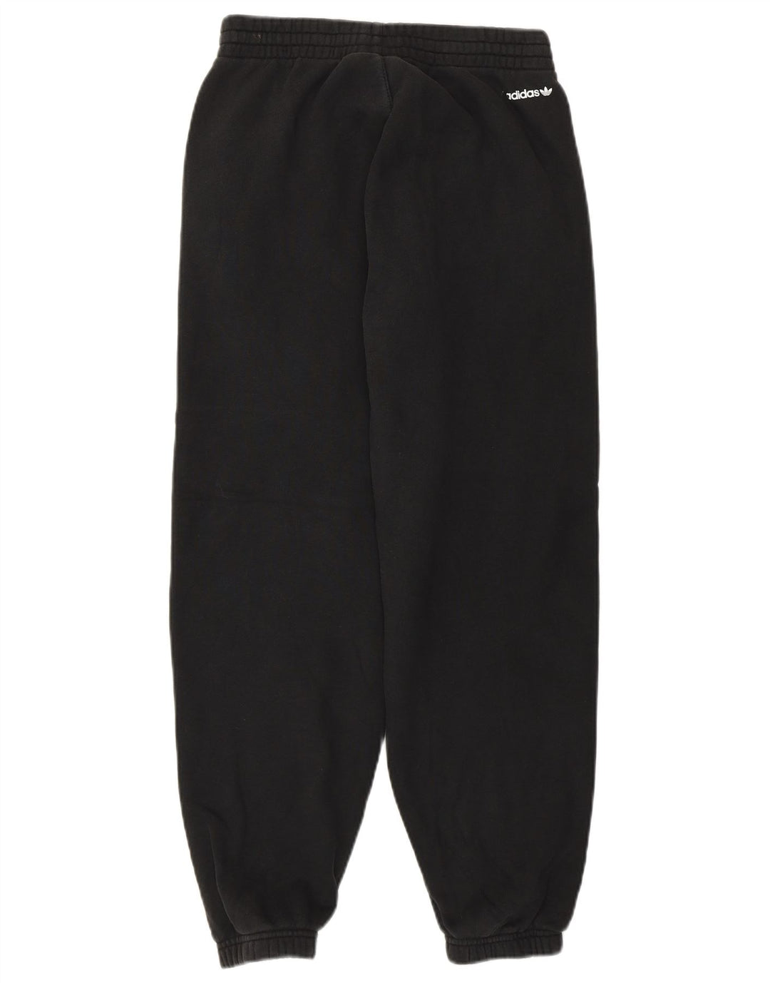 ADIDAS Womens Graphic Tracksuit Calças Joggers UK 8 Pequeno Algodão Preto