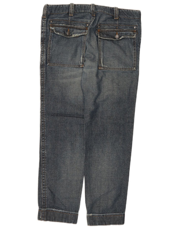 Calça jeans reta masculina Calvin Klein W36 L29 azul tencel